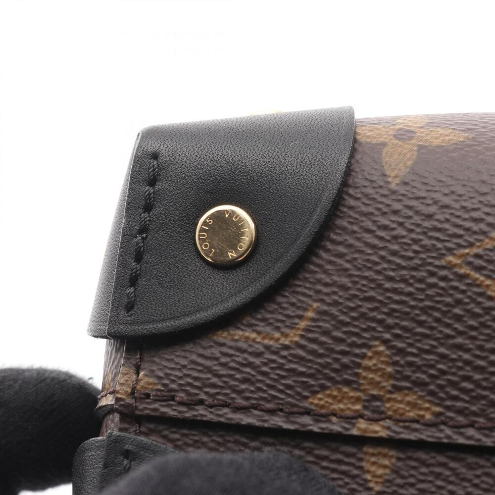 Louis Vuitton Leather Handbag Monogram Malle Canvas Brown Black Souple - Picture 5 of 7